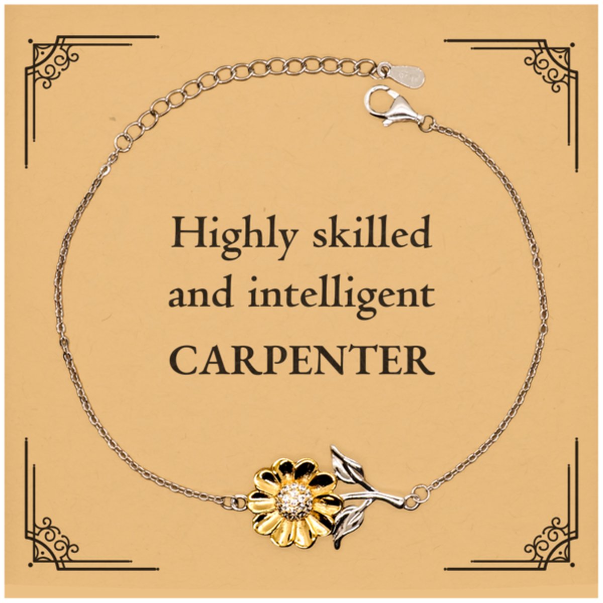 best carpenter gifts highly skilled and intelligent appreciation birthday sunflower bracelet for carpenter men women friends coworkers