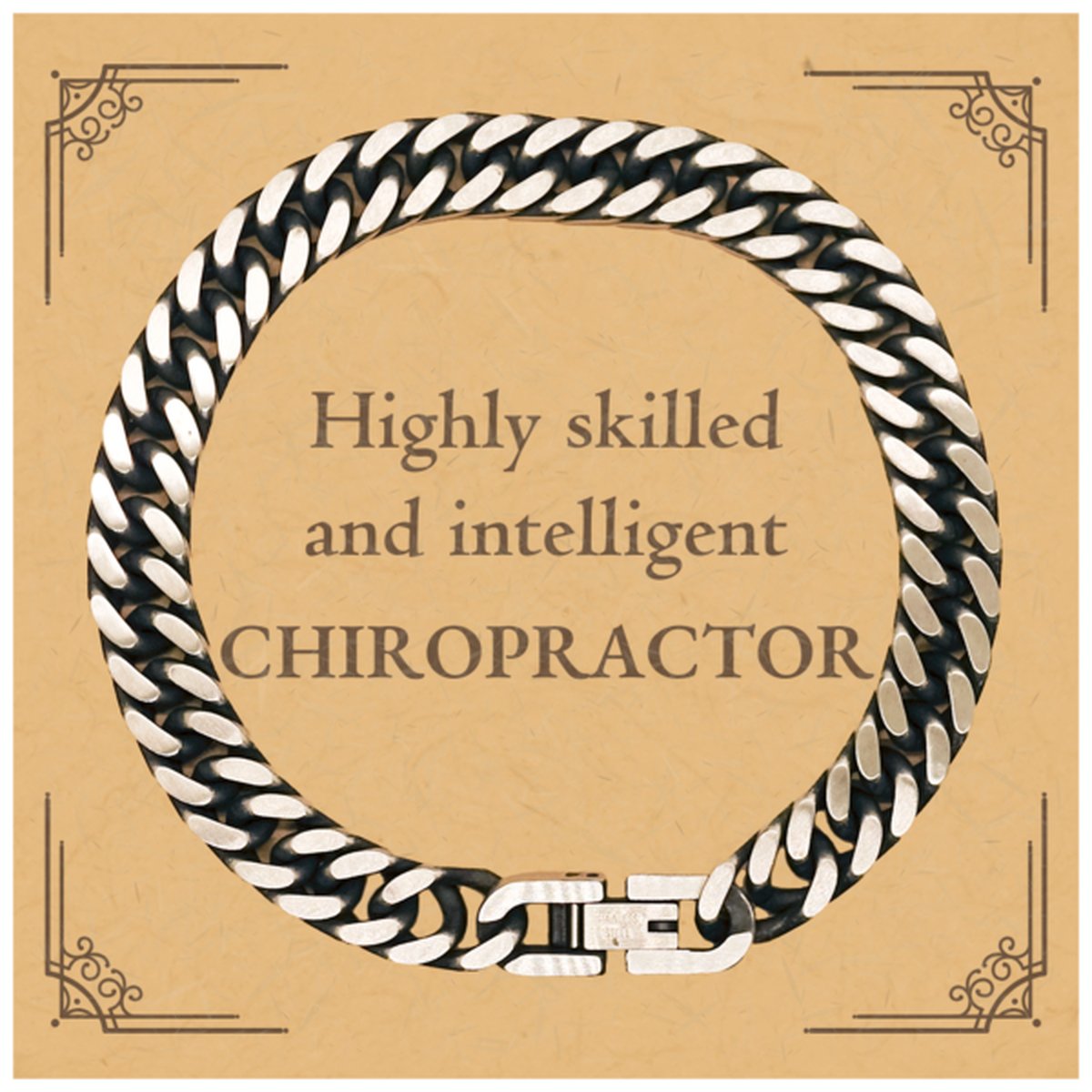 best chiropractor gifts highly skilled and intelligent appreciation birthday cuban link chain bracelet for chiropractor men women friends coworkers