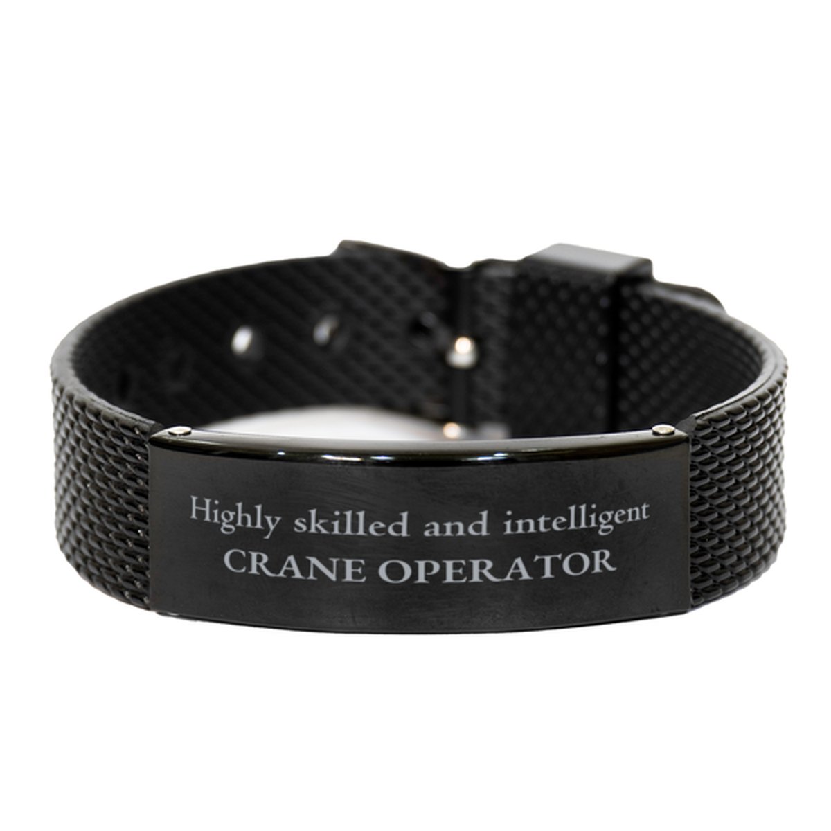 best crane operator gifts highly skilled and intelligent appreciation birthday black shark mesh bracelet for crane operator men women friends coworkers