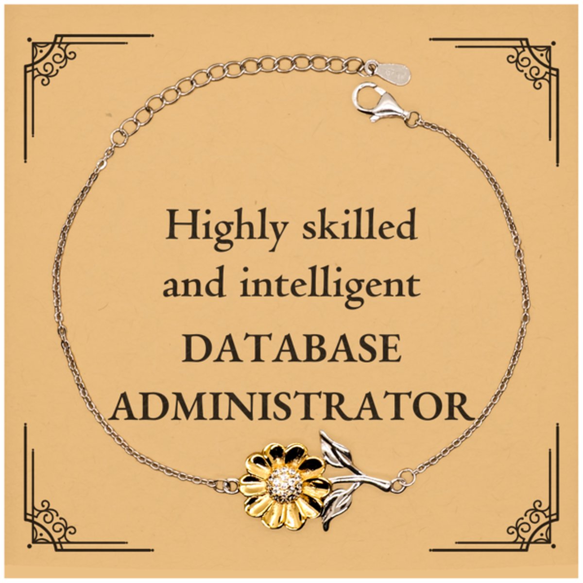 best database administrator gifts highly skilled and intelligent appreciation birthday sunflower bracelet for database administrator men women friends coworkers