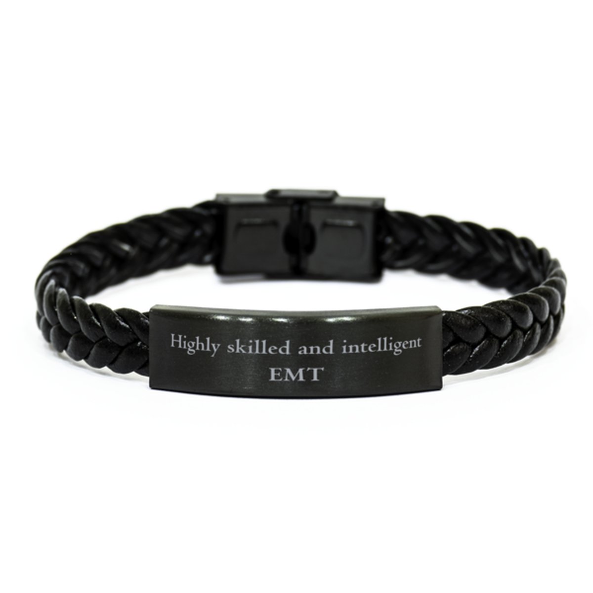 best emt gifts highly skilled and intelligent appreciation birthday braided leather bracelet for emt men women friends coworkers
