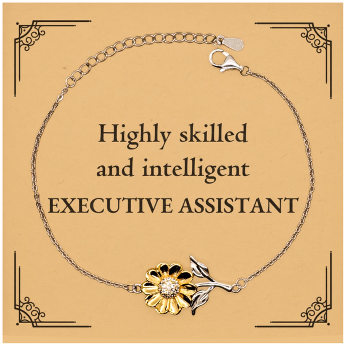 best executive assistant gifts highly skilled and intelligent appreciation birthday sunflower bracelet for executive assistant men women friends coworkers