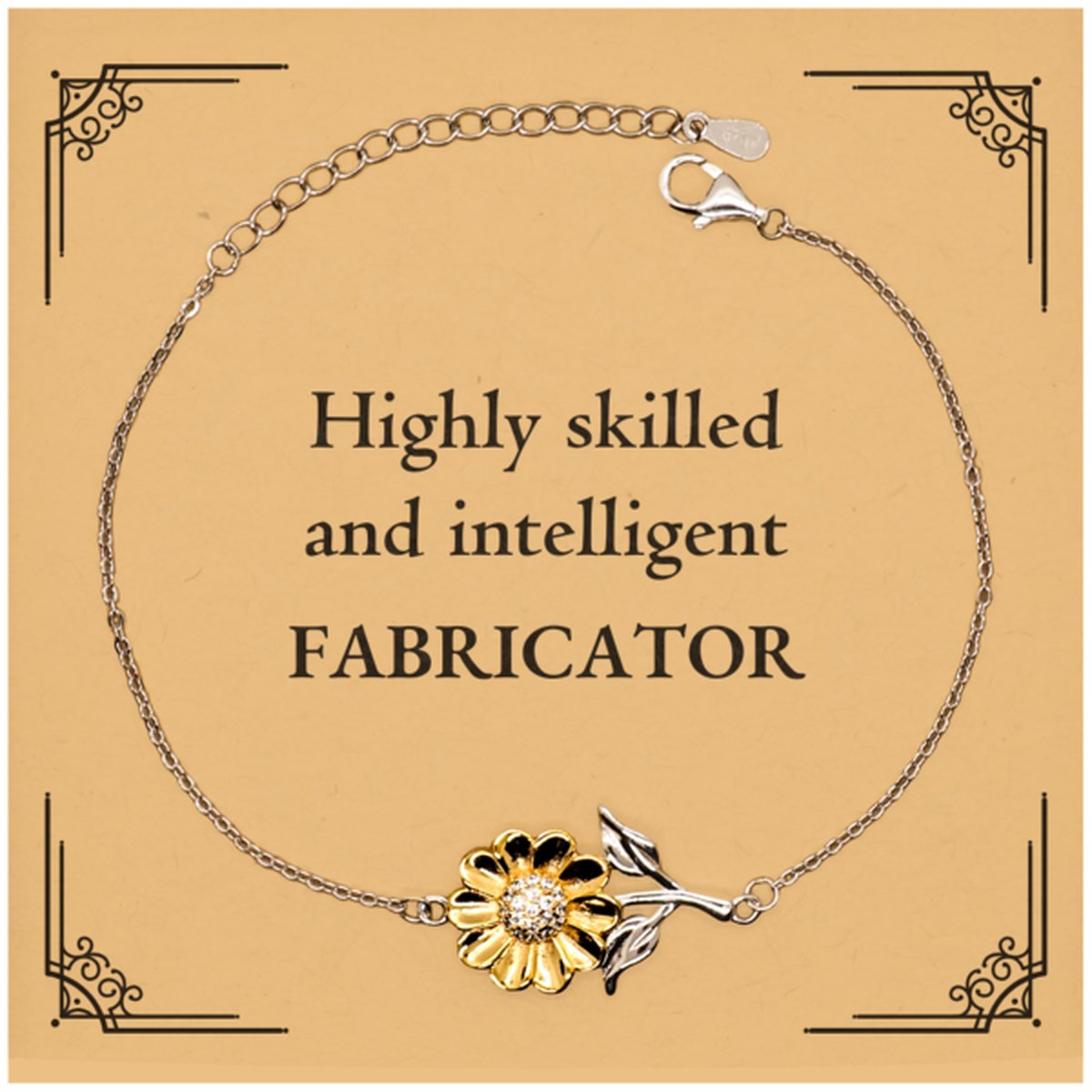 best fabricator gifts highly skilled and intelligent appreciation birthday sunflower bracelet for fabricator men women friends coworkers