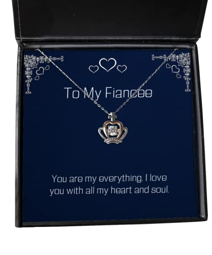 best fiancee crown pendant necklace you are my everything i love you with all my heart present for beautiful gifts from gifts for her gifts for him gifts for gifts for teens gifts for