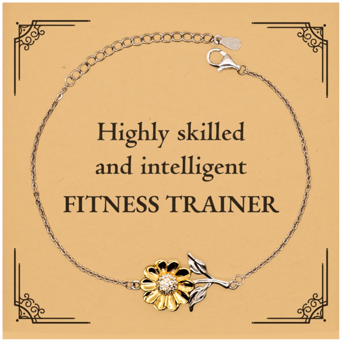 best fitness trainer gifts highly skilled and intelligent appreciation birthday sunflower bracelet for fitness trainer men women friends coworkers