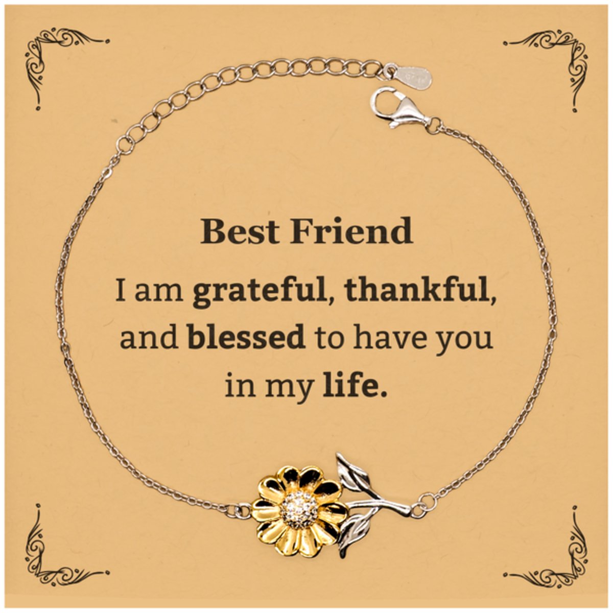 best friend appreciation gifts i am grateful thankful and blessed thank you sunflower bracelet for best friend birthday inspiration gifts for best friend