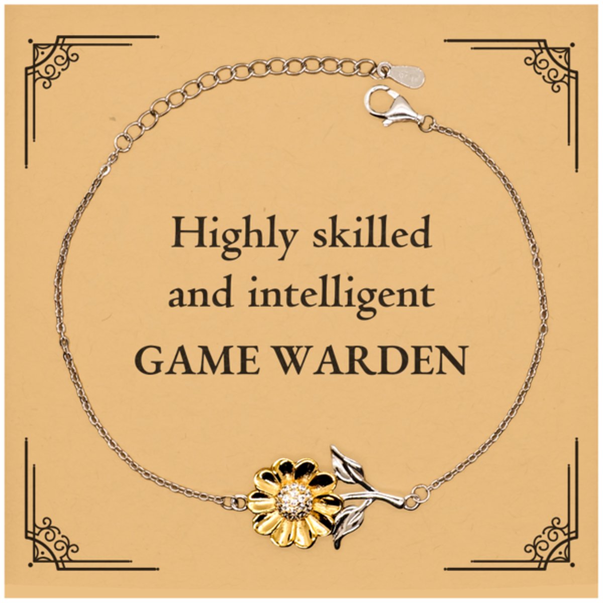 best game warden gifts highly skilled and intelligent appreciation birthday sunflower bracelet for game warden men women friends coworkers