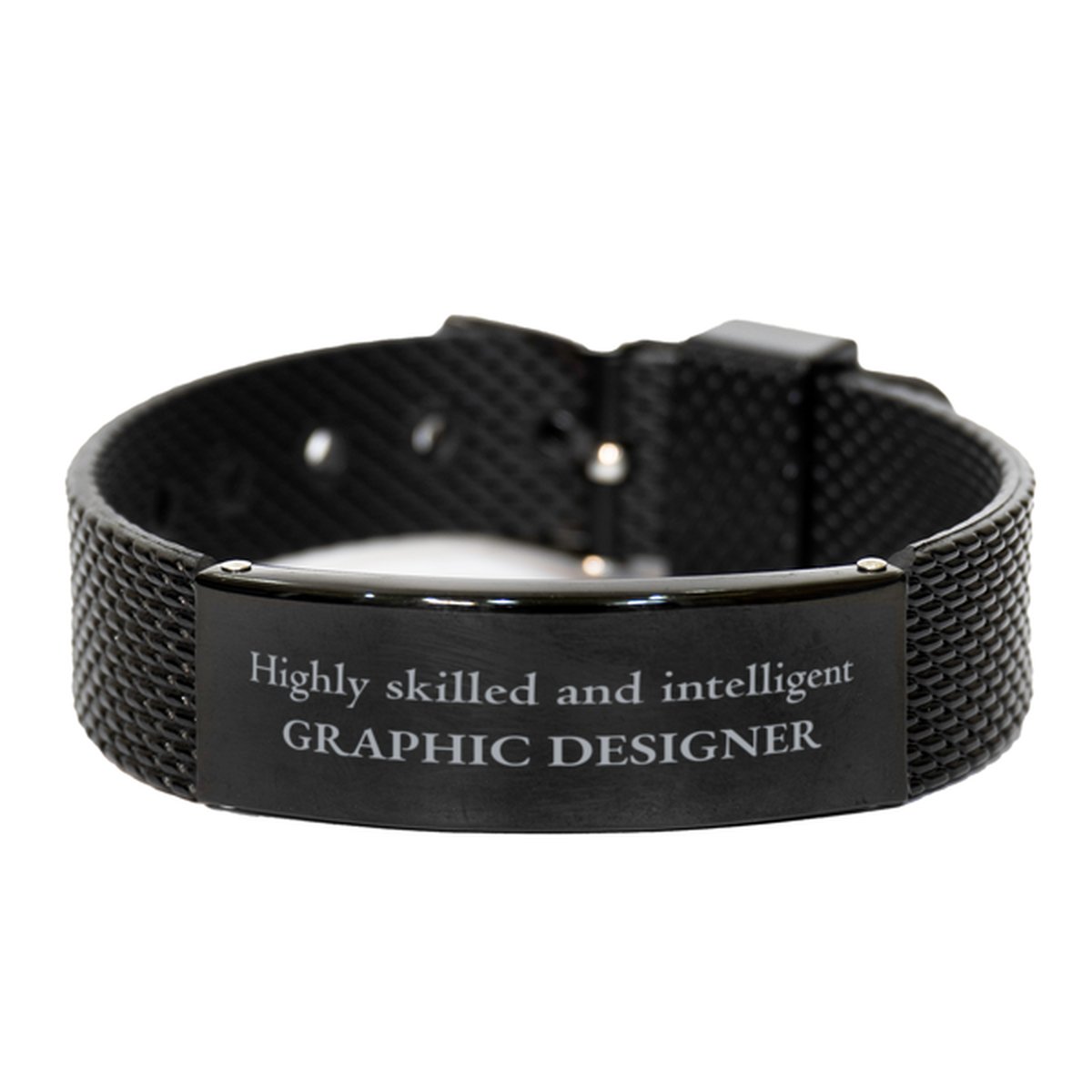 best graphic designer gifts highly skilled and intelligent appreciation birthday black shark mesh bracelet for graphic designer men women friends coworkers