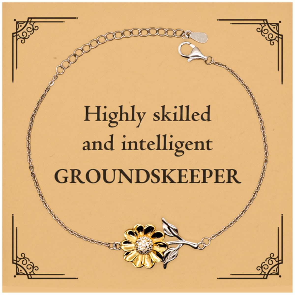 best groundskeeper gifts highly skilled and intelligent appreciation birthday sunflower bracelet for groundskeeper men women friends coworkers