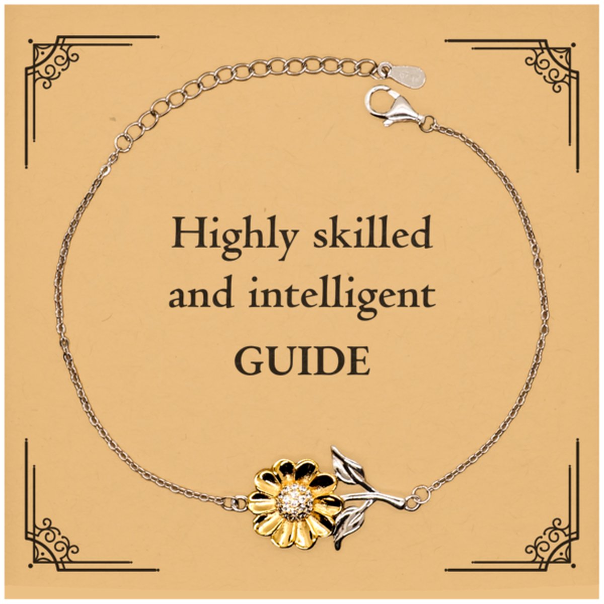 best guide gifts highly skilled and intelligent appreciation birthday sunflower bracelet for guide men women friends coworkers