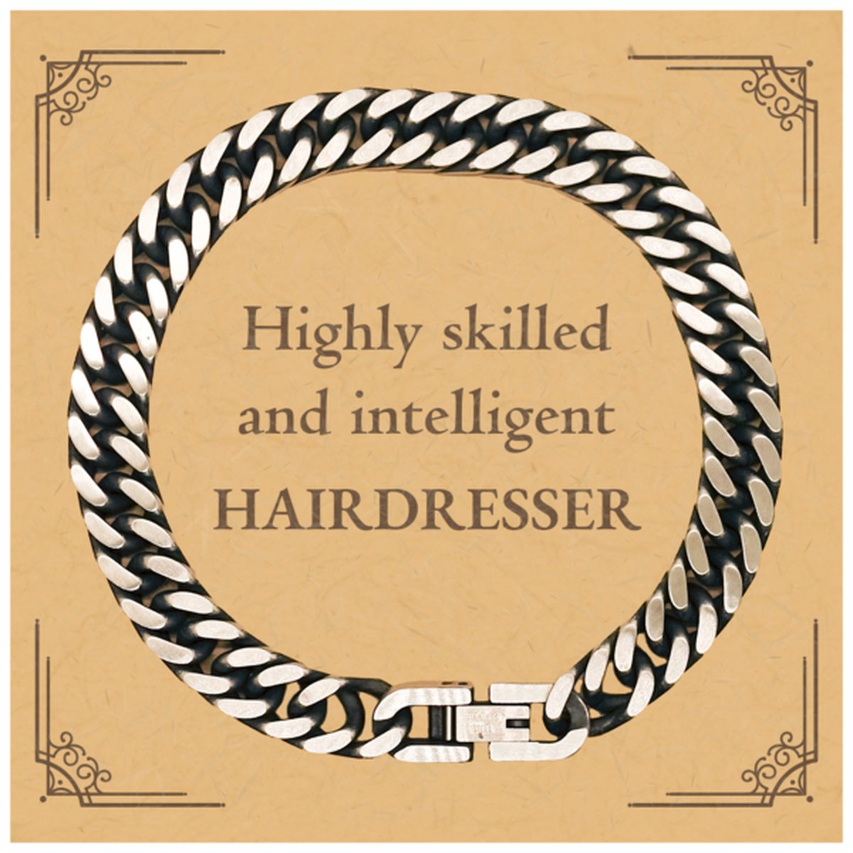 best hairdresser gifts highly skilled and intelligent appreciation birthday cuban link chain bracelet for hairdresser men women friends coworkers