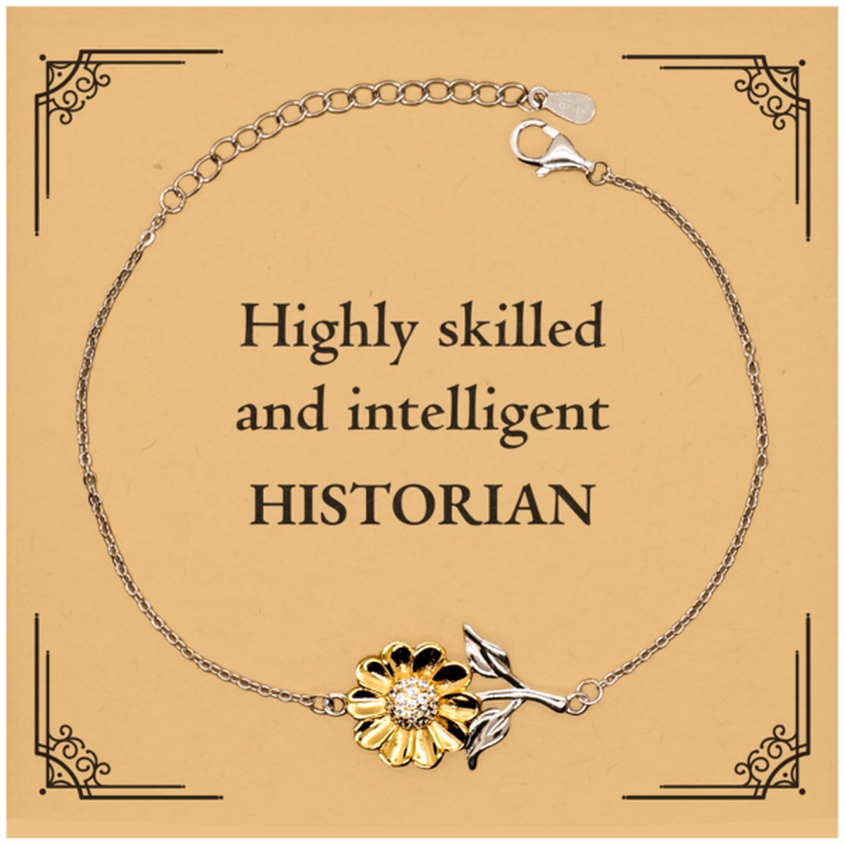 best historian gifts highly skilled and intelligent appreciation birthday sunflower bracelet for historian men women friends coworkers