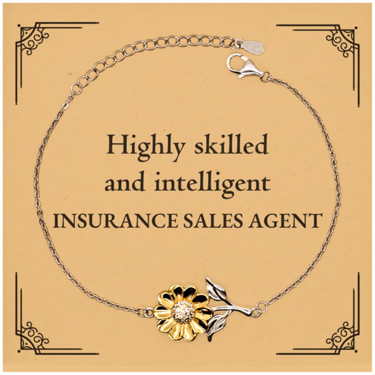 best insurance sales agent gifts highly skilled and intelligent appreciation birthday sunflower bracelet for insurance sales agent men women friends coworkers