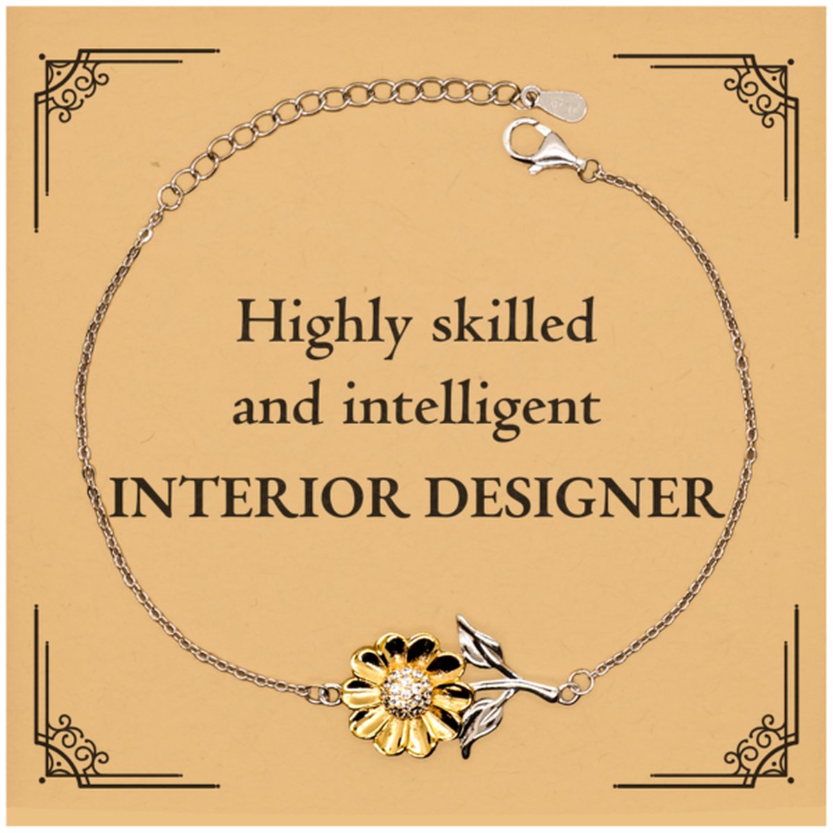 best interior designer gifts highly skilled and intelligent appreciation birthday sunflower bracelet for interior designer men women friends coworkers