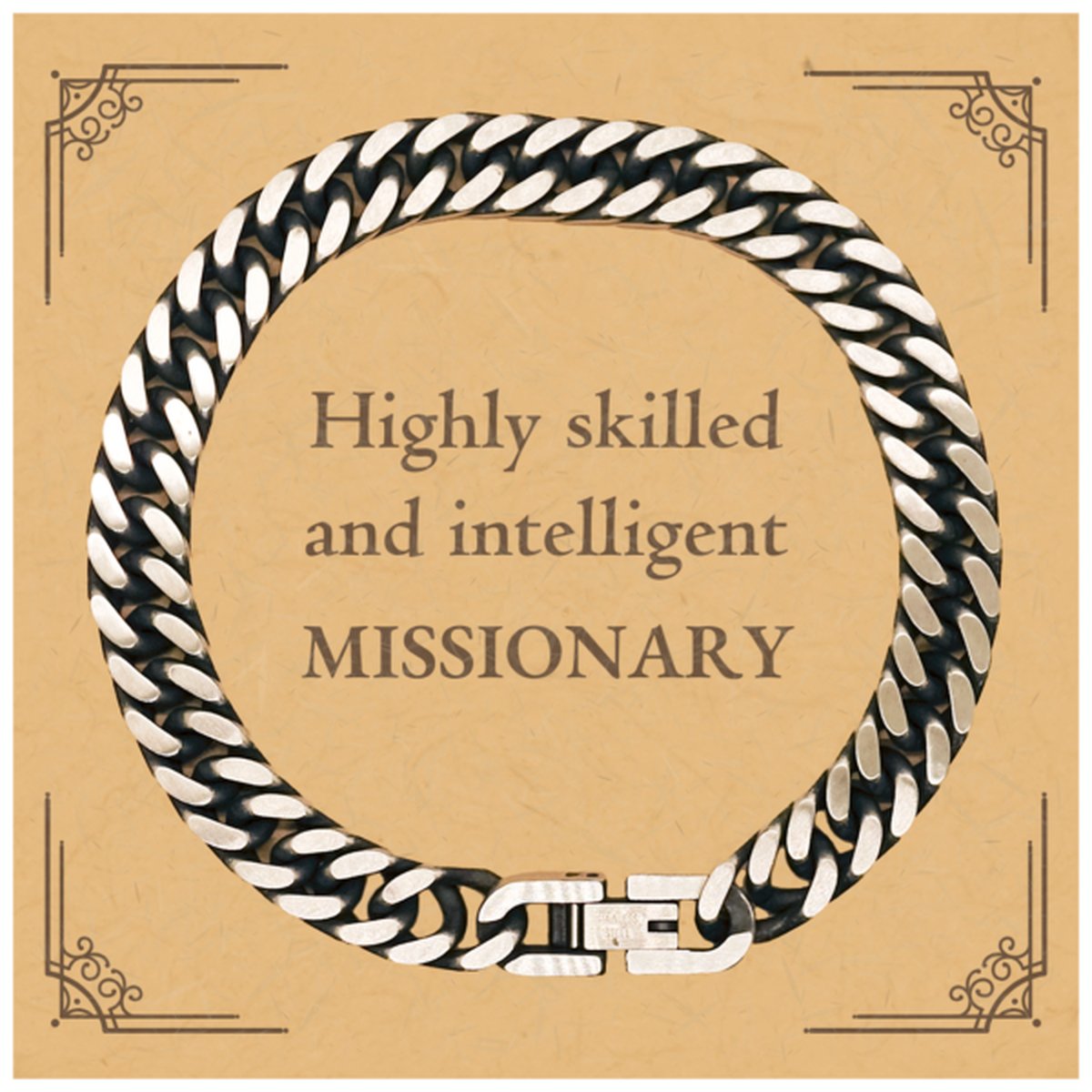 best missionary gifts highly skilled and intelligent appreciation birthday cuban link chain bracelet for missionary men women friends coworkers