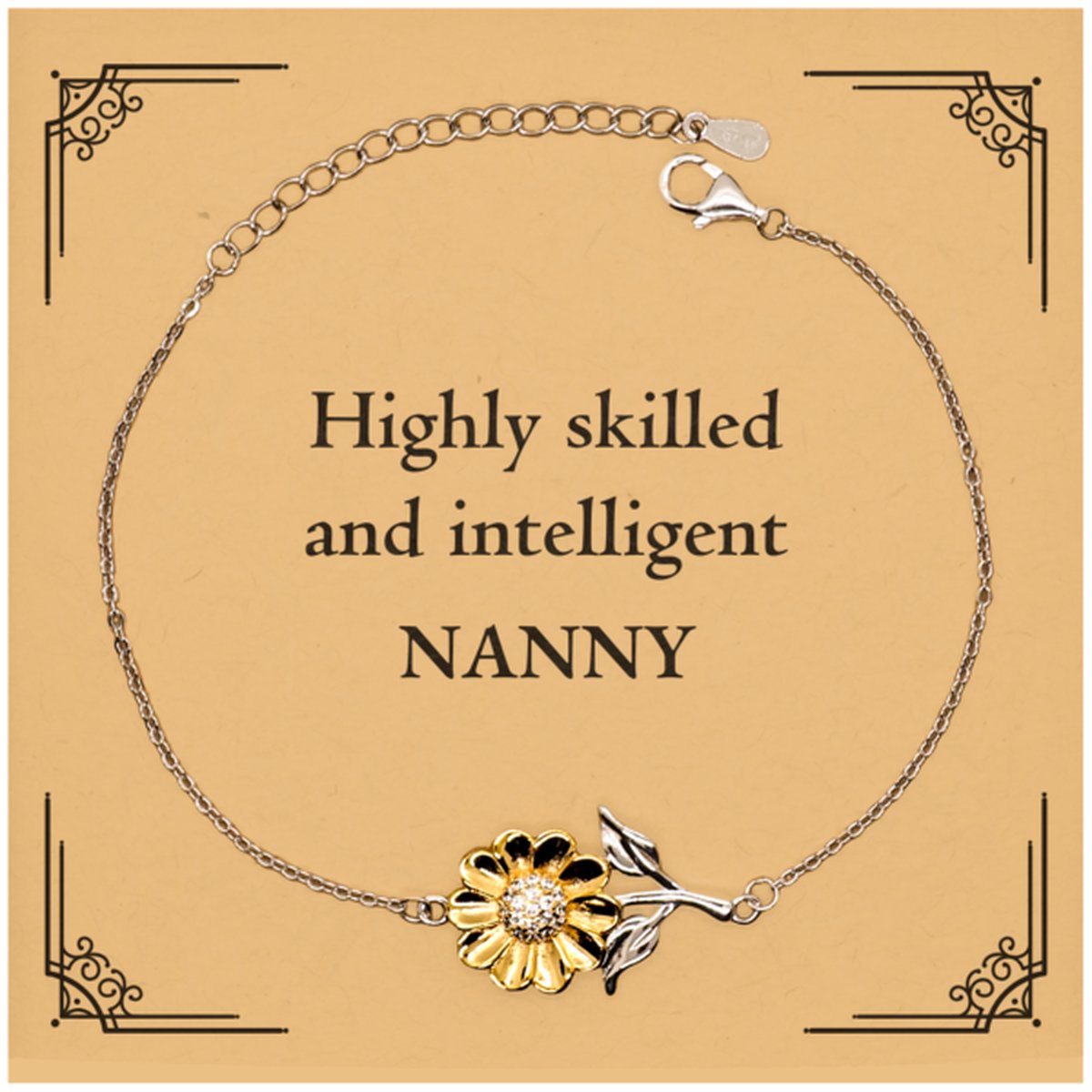 best nanny gifts highly skilled and intelligent appreciation birthday sunflower bracelet for nanny men women friends coworkers