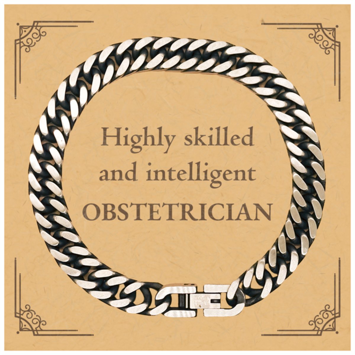 best obstetrician gifts highly skilled and intelligent appreciation birthday cuban link chain bracelet for obstetrician men women friends coworkers