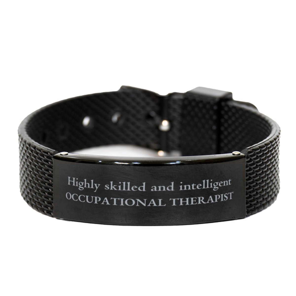 best occupational therapist gifts highly skilled and intelligent appreciation birthday black shark mesh bracelet for occupational therapist men women friends coworkers