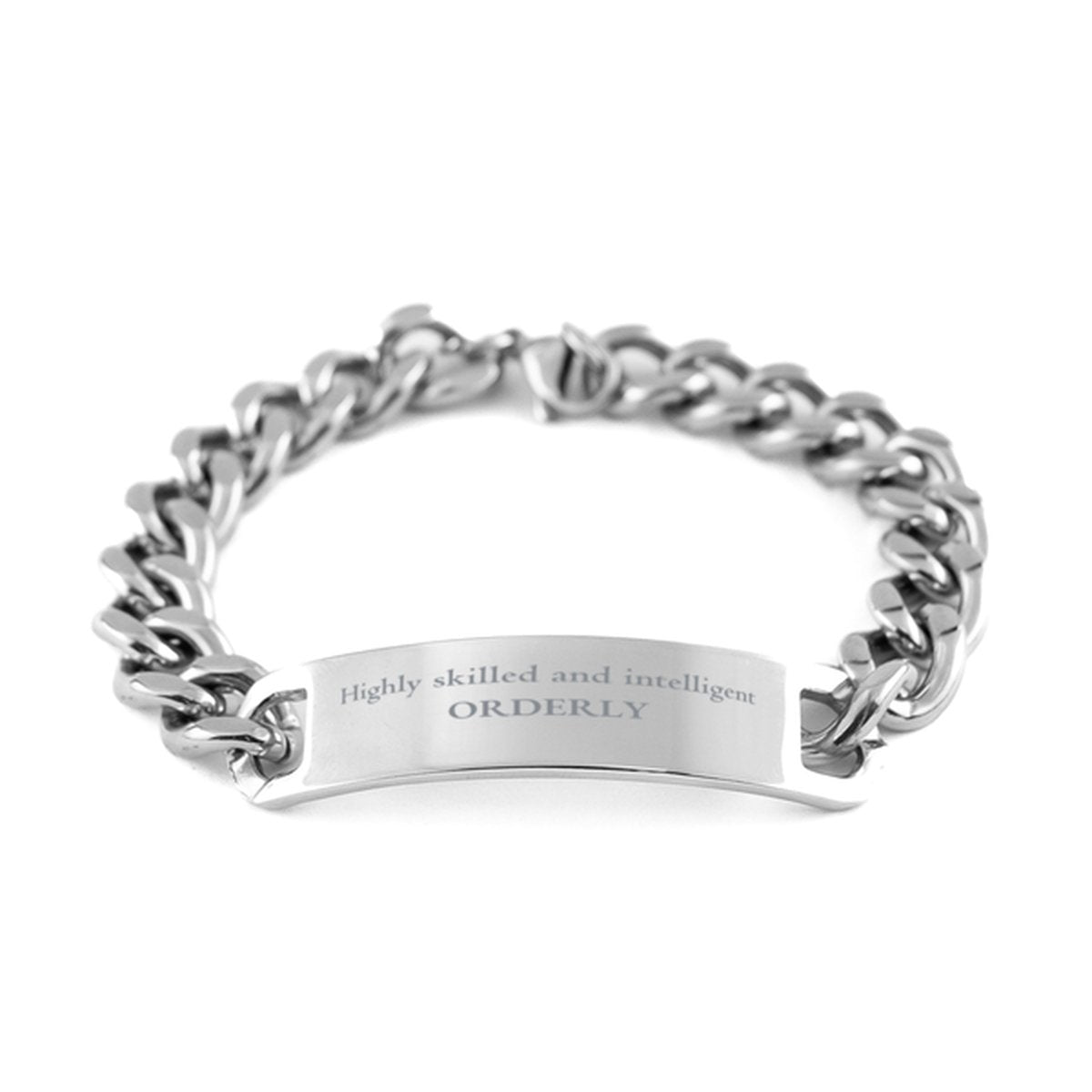 best orderly gifts highly skilled and intelligent appreciation birthday cuban chain stainless steel bracelet for orderly men women friends coworkers