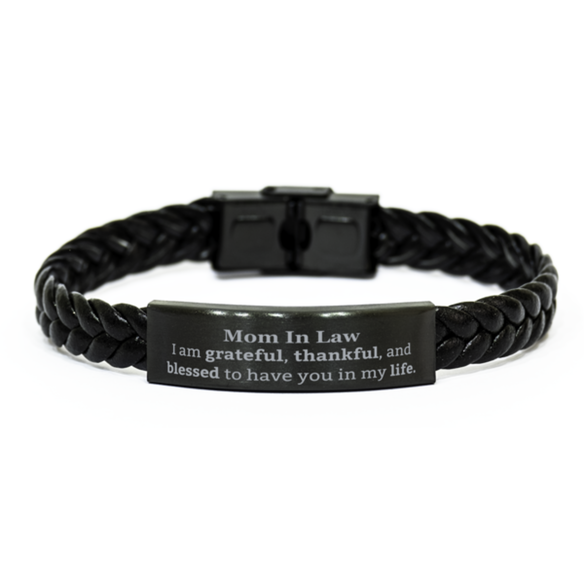 mom in law appreciation gifts i am grateful thankful and blessed thank you braided leather bracelet for mom in law birthday inspiration gifts for mom in law