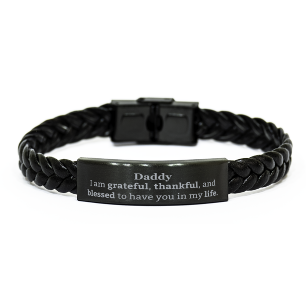 daddy appreciation gifts i am grateful thankful and blessed thank you braided leather bracelet for daddy birthday inspiration gifts for daddy