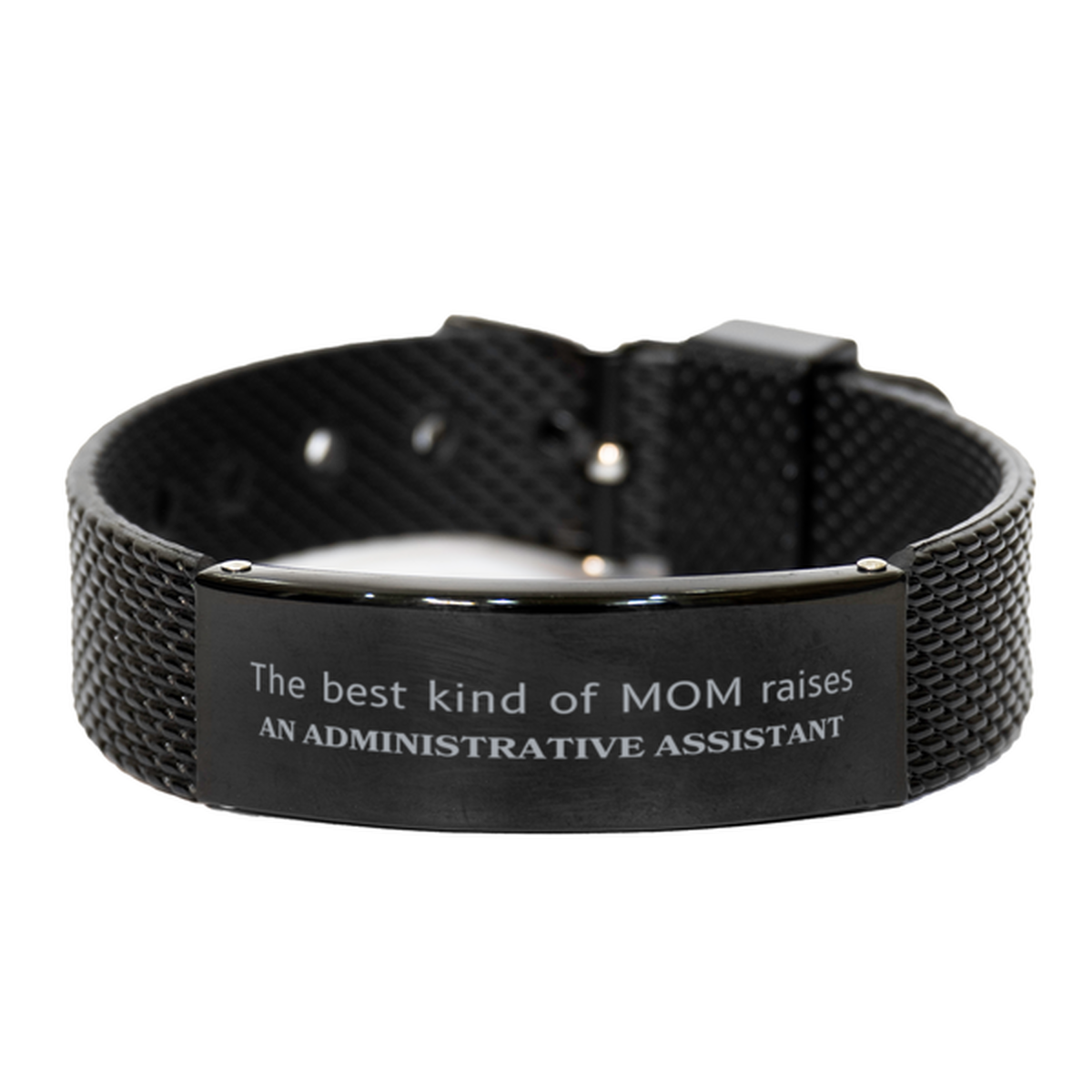 funny administrative assistant mom gifts the best kind of mom raises administrative assistant birthday mothers day cute black shark mesh bracelet for administrative assistant mom