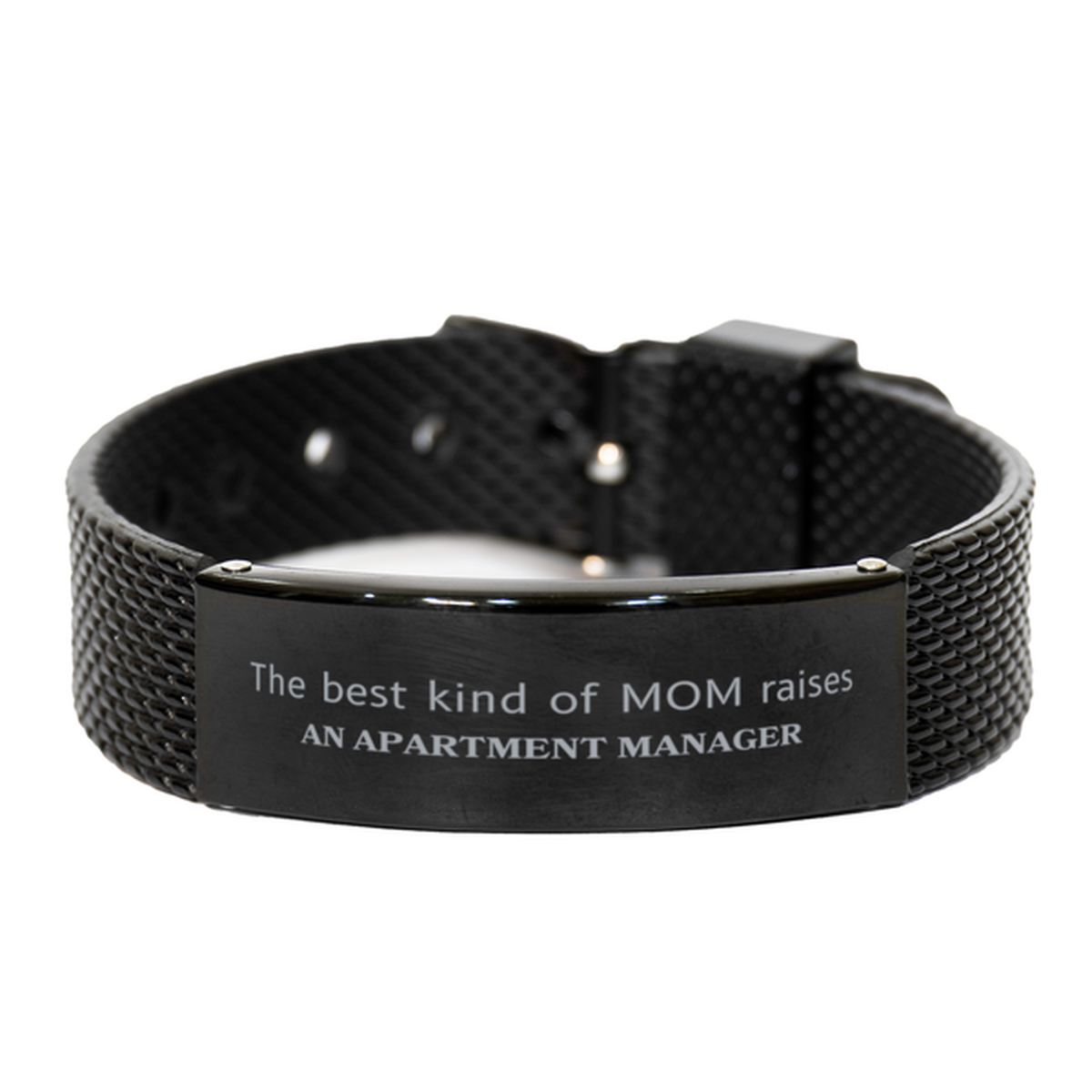 funny apartment manager mom gifts the best kind of mom raises apartment manager birthday mothers day cute black shark mesh bracelet for apartment manager mom