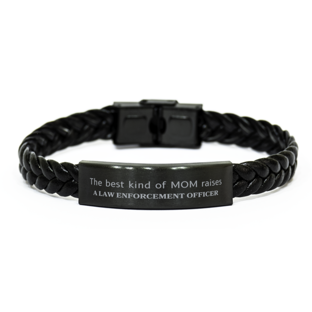 funny law enforcement officer mom gifts the best kind of mom raises law enforcement officer birthday mothers day cute braided leather bracelet for law enforcement officer mom