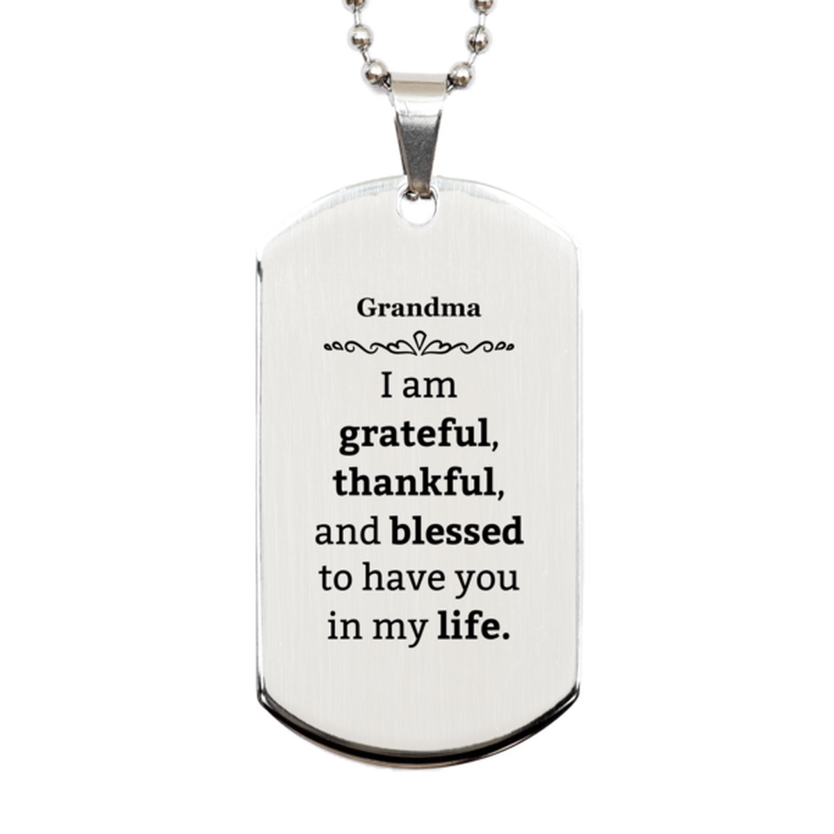 grandma appreciation gifts i am grateful thankful and blessed thank you silver dog tag for grandma birthday inspiration gifts for grandma