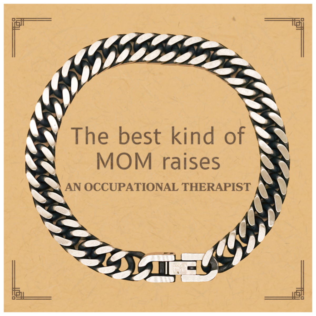 funny occupational therapist mom gifts the best kind of mom raises occupational therapist birthday mothers day cute cuban link chain bracelet for occupational therapist mom