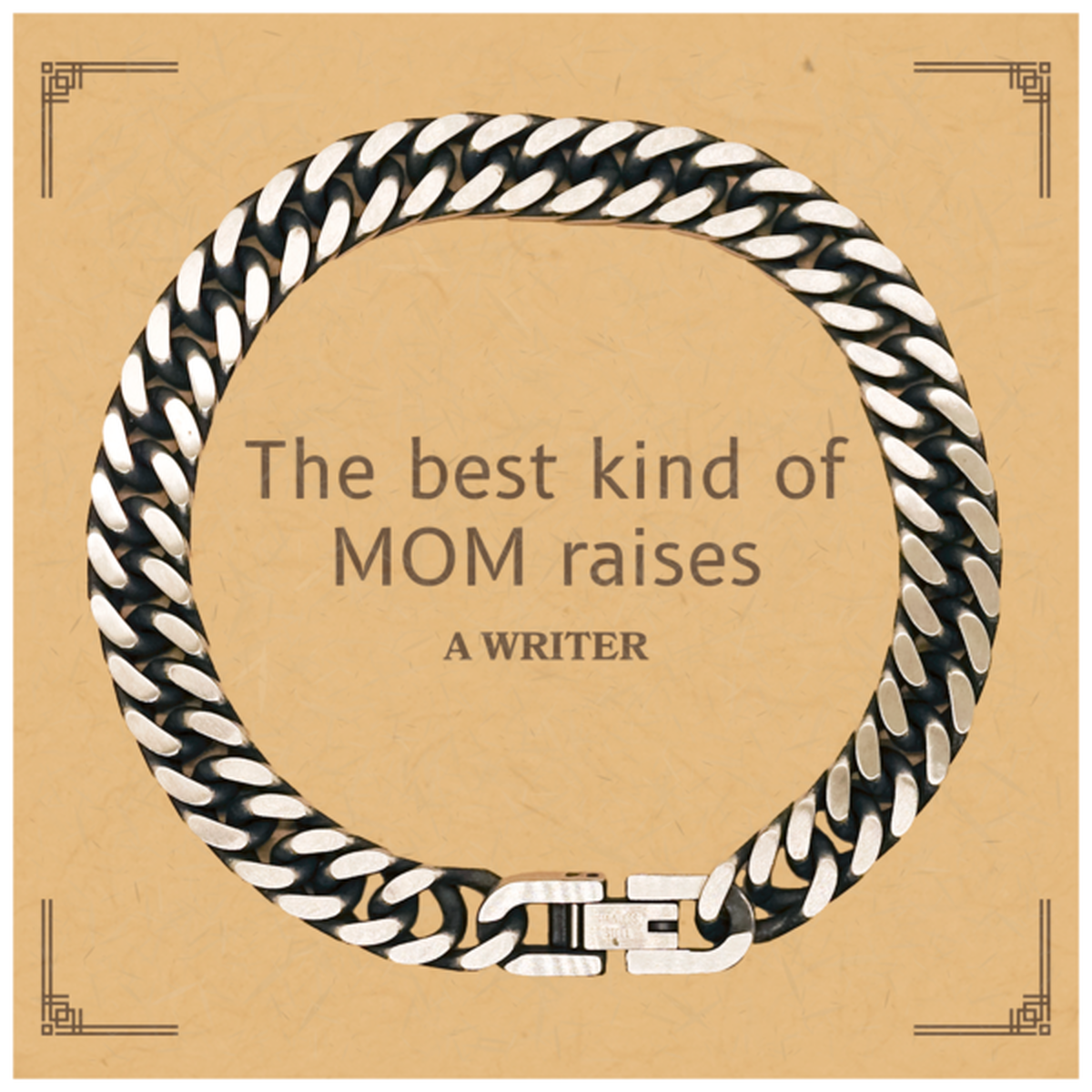 funny writer mom gifts the best kind of mom raises writer birthday mothers day cute cuban link chain bracelet for writer mom