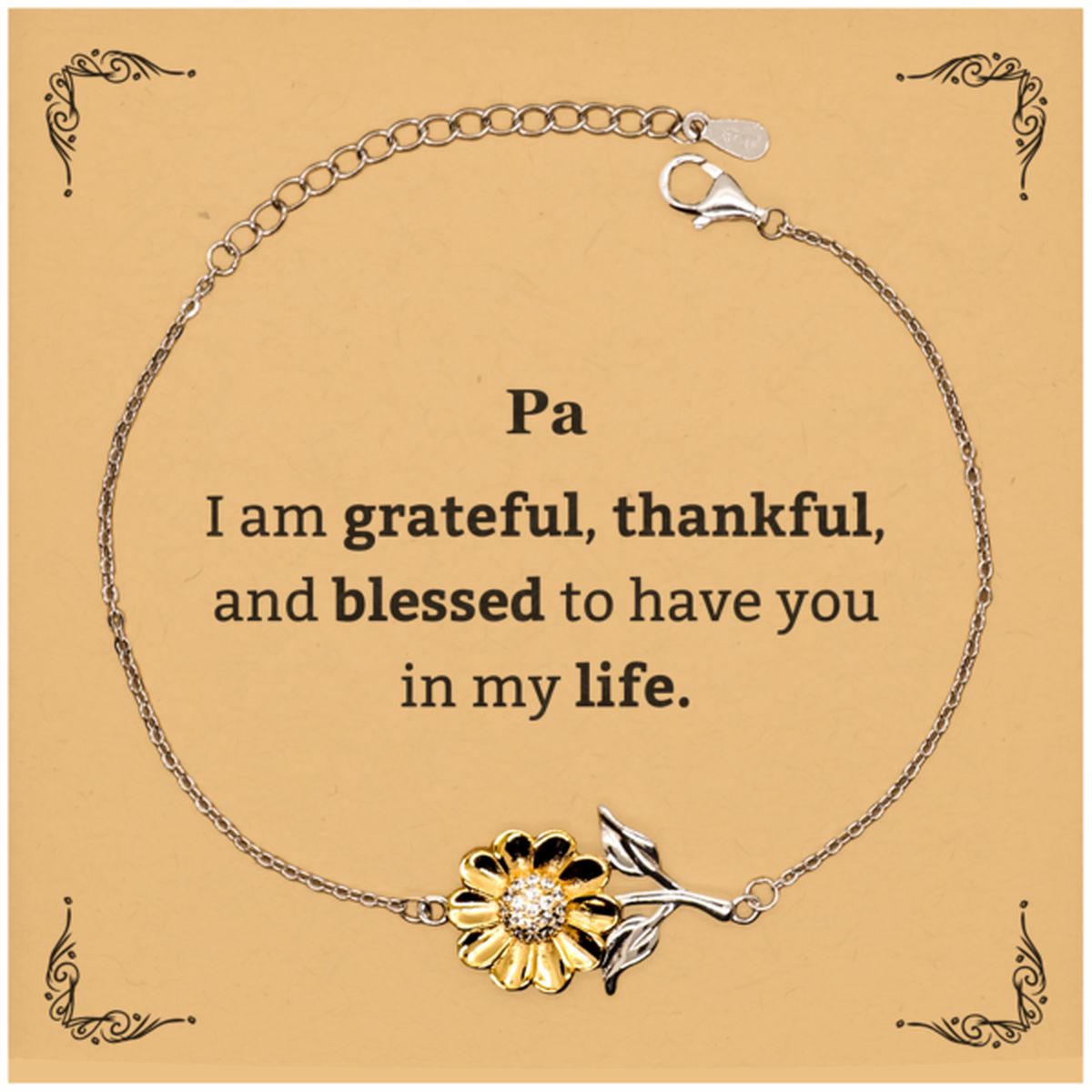 pa appreciation gifts i am grateful thankful and blessed thank you sunflower bracelet for pa birthday inspiration gifts for pa