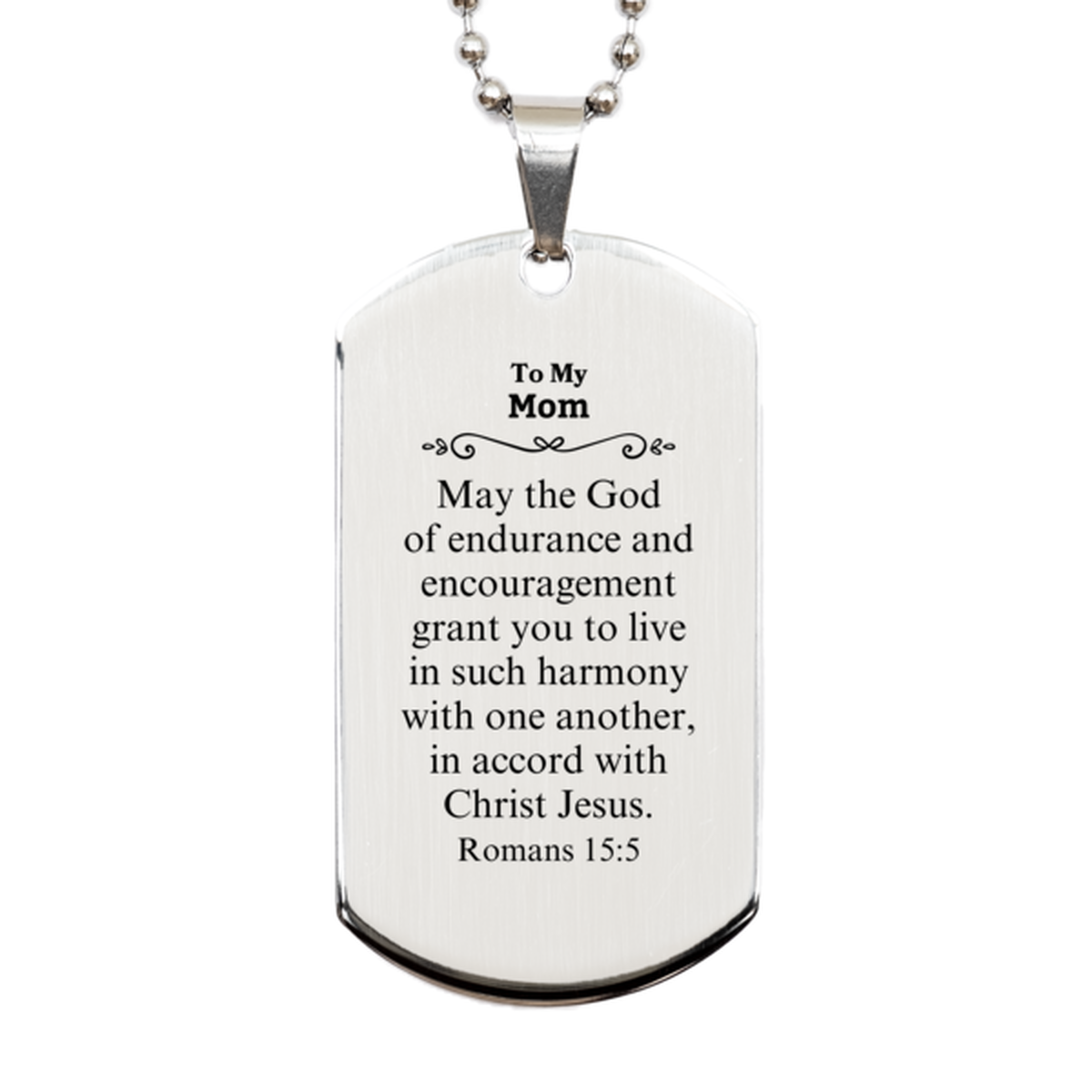 to my mom gifts may the god of endurance bible verse scripture silver dog tag birthday confirmation gifts for mom