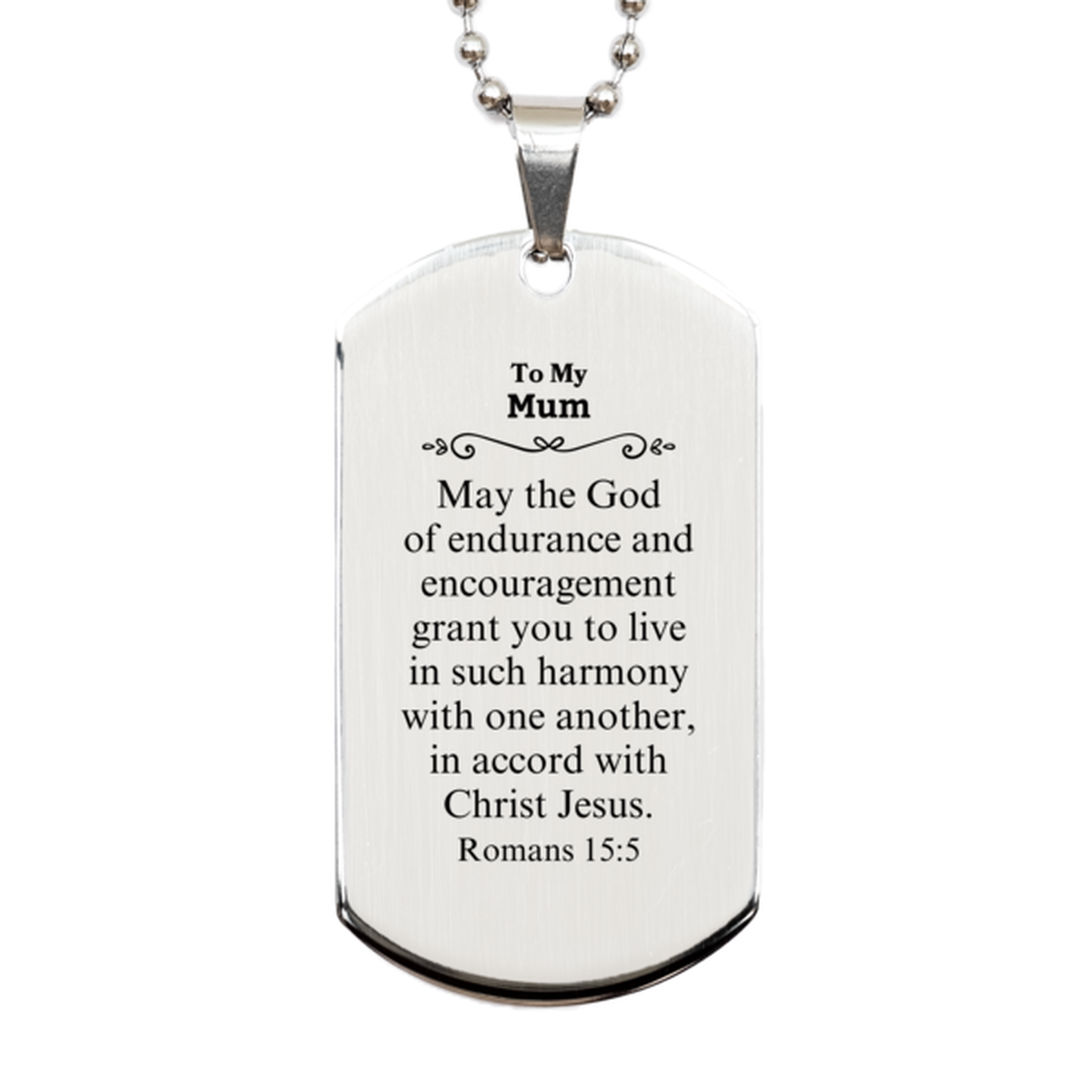 to my mum gifts may the god of endurance bible verse scripture silver dog tag birthday confirmation gifts for mum