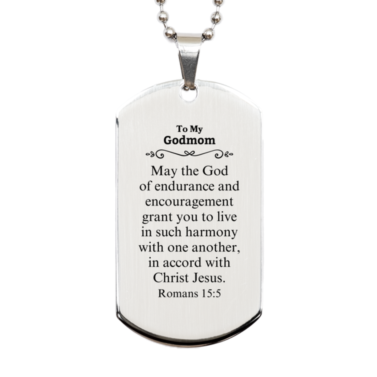 to my godmom gifts may the god of endurance bible verse scripture silver dog tag birthday confirmation gifts for godmom