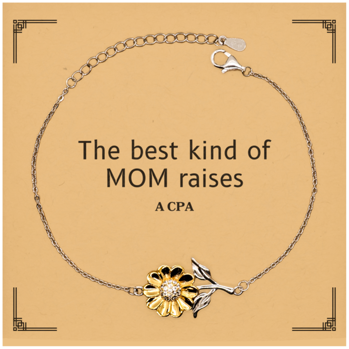 funny cpa mom gifts the best kind of mom raises cpa birthday mothers day cute sunflower bracelet for cpa mom