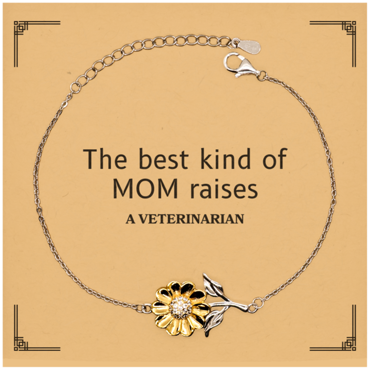 funny veterinarian mom gifts the best kind of mom raises veterinarian birthday mothers day cute sunflower bracelet for veterinarian mom