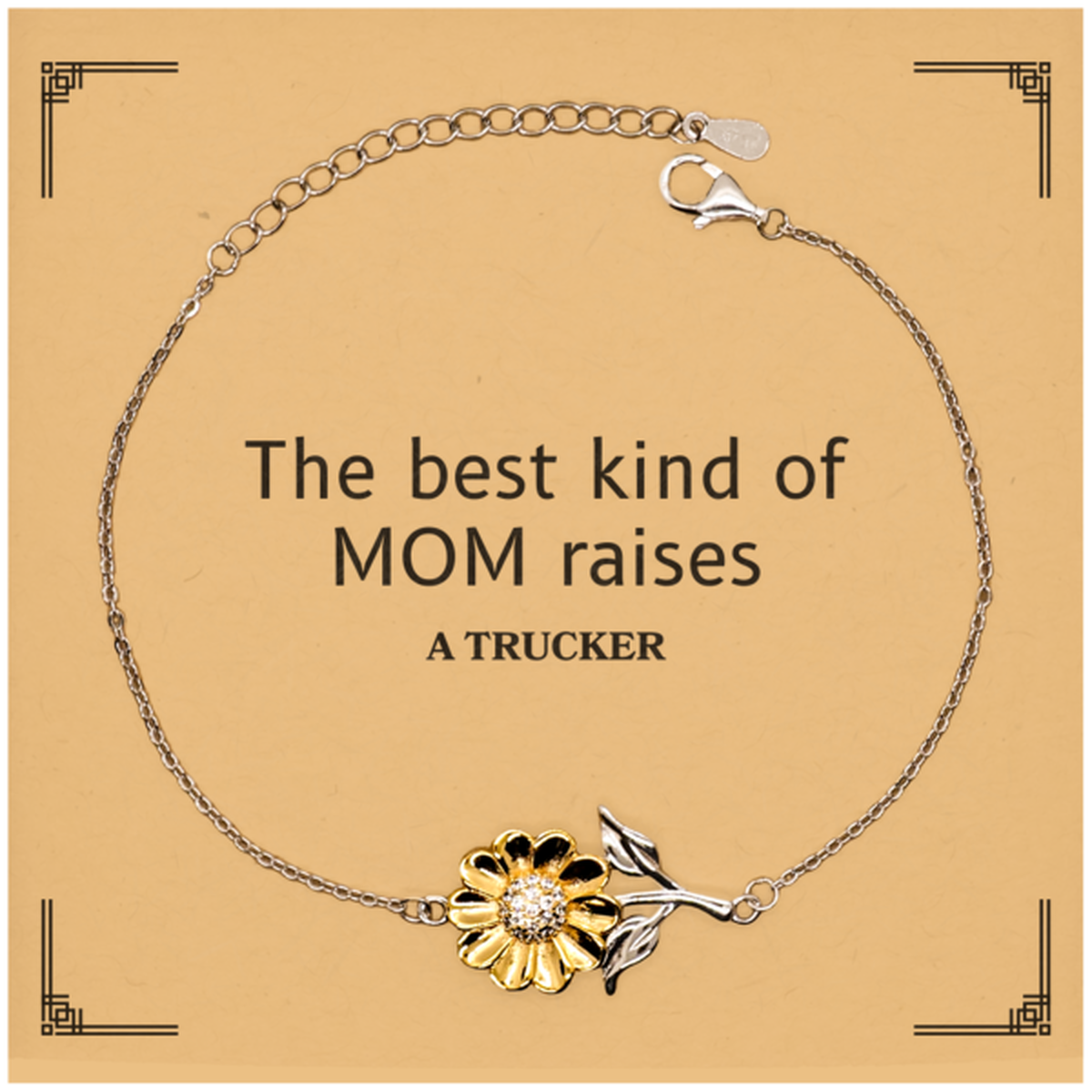 funny trucker mom gifts the best kind of mom raises trucker birthday mothers day cute sunflower bracelet for trucker mom