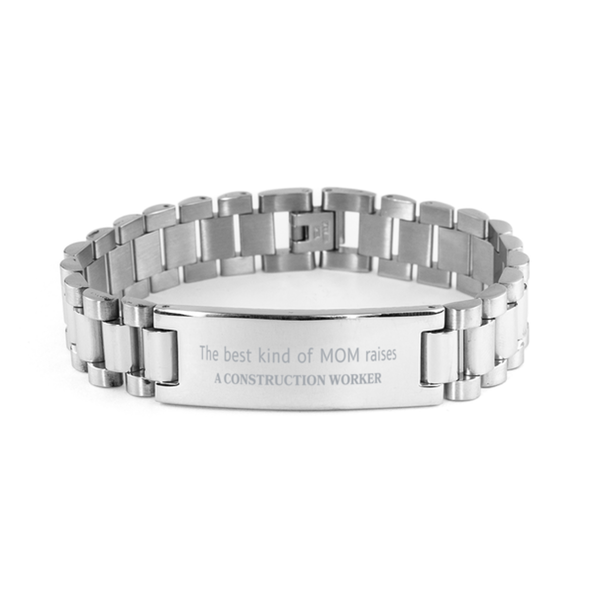 funny construction worker mom gifts the best kind of mom raises construction worker birthday mothers day cute ladder stainless steel bracelet for construction worker mom