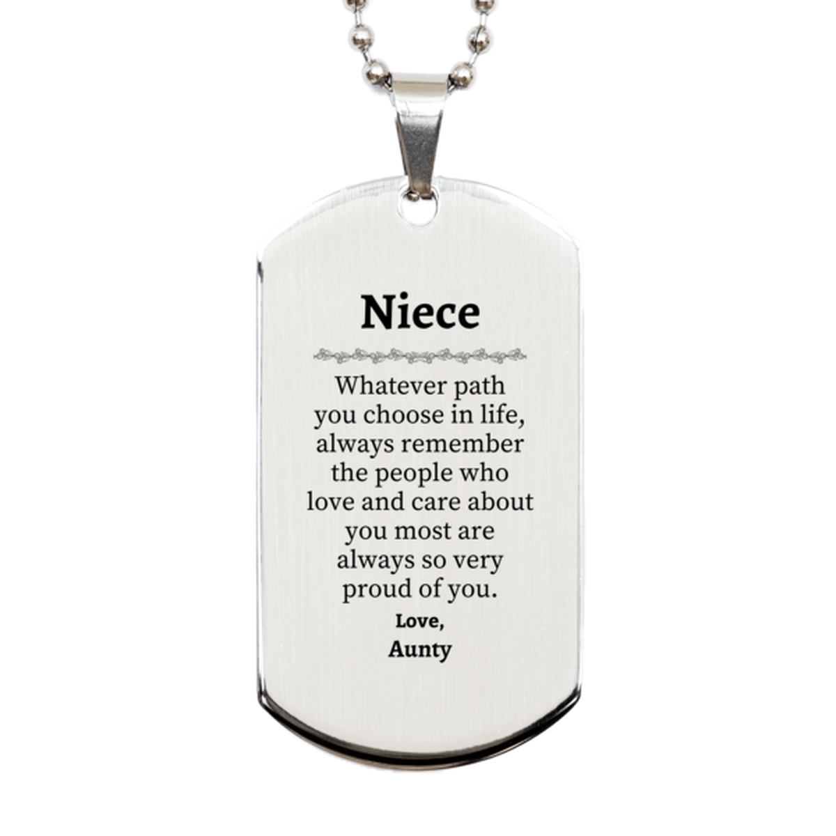 niece silver dog tag always so very proud of you inspirational niece birthday supporting gifts from aunty