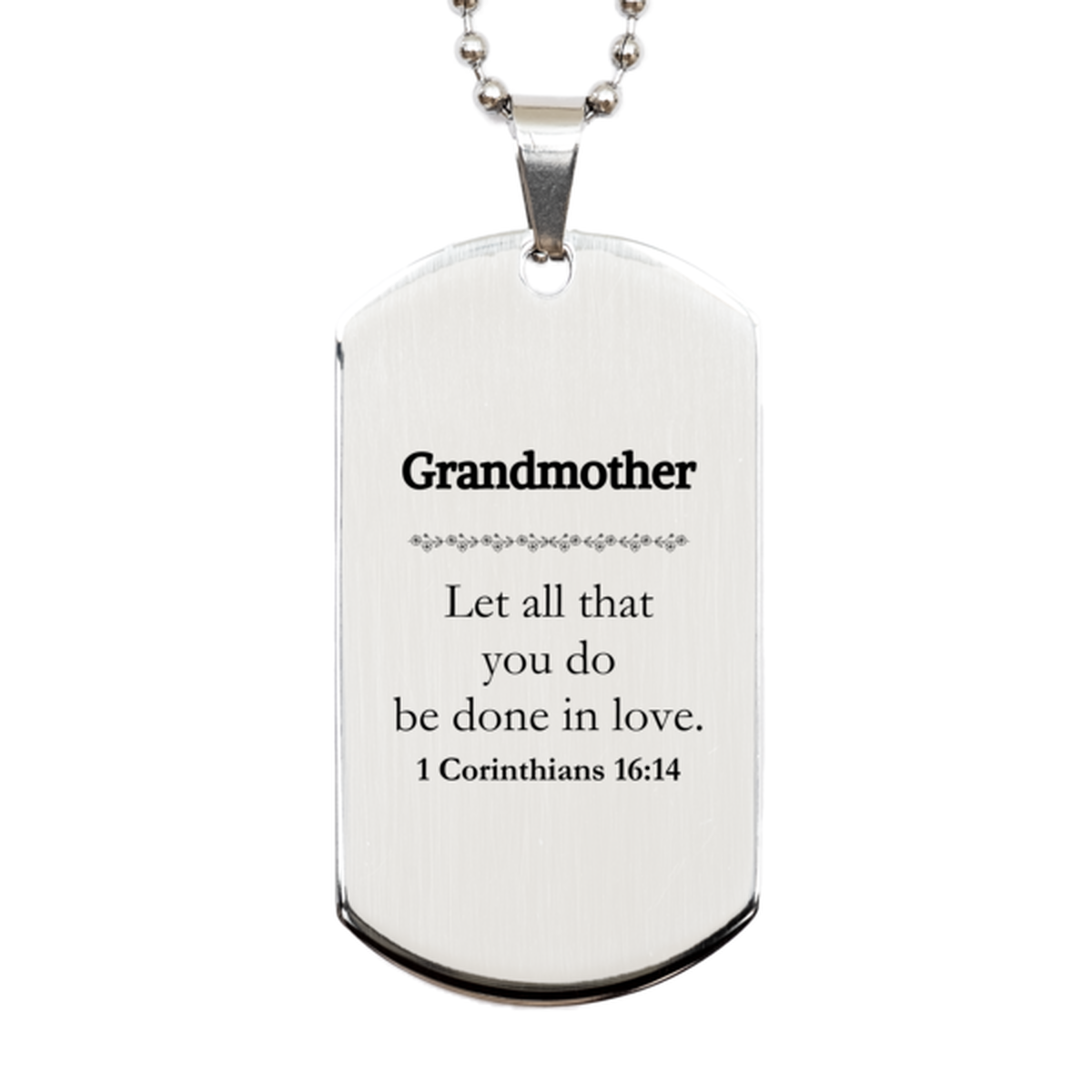 christian grandmother gifts let all that you do be done in love bible verse scripture silver dog tag baptism confirmation gifts for grandmother