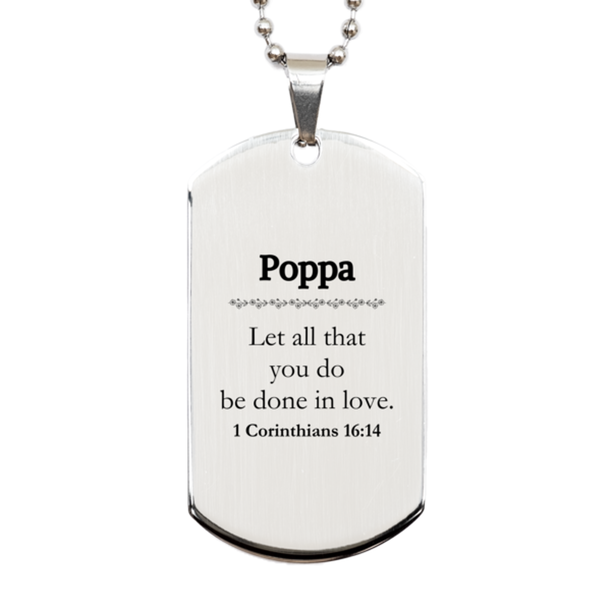 christian poppa gifts let all that you do be done in love bible verse scripture silver dog tag baptism confirmation gifts for poppa