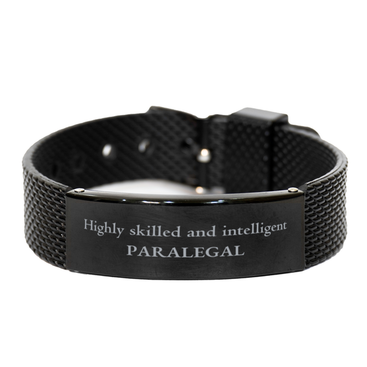 best paralegal gifts highly skilled and intelligent appreciation birthday black shark mesh bracelet for paralegal men women friends coworkers