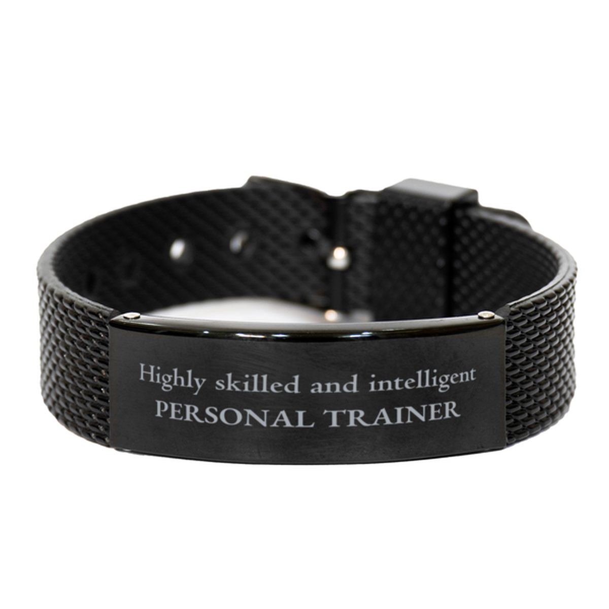 best personal trainer gifts highly skilled and intelligent appreciation birthday black shark mesh bracelet for personal trainer men women friends coworkers