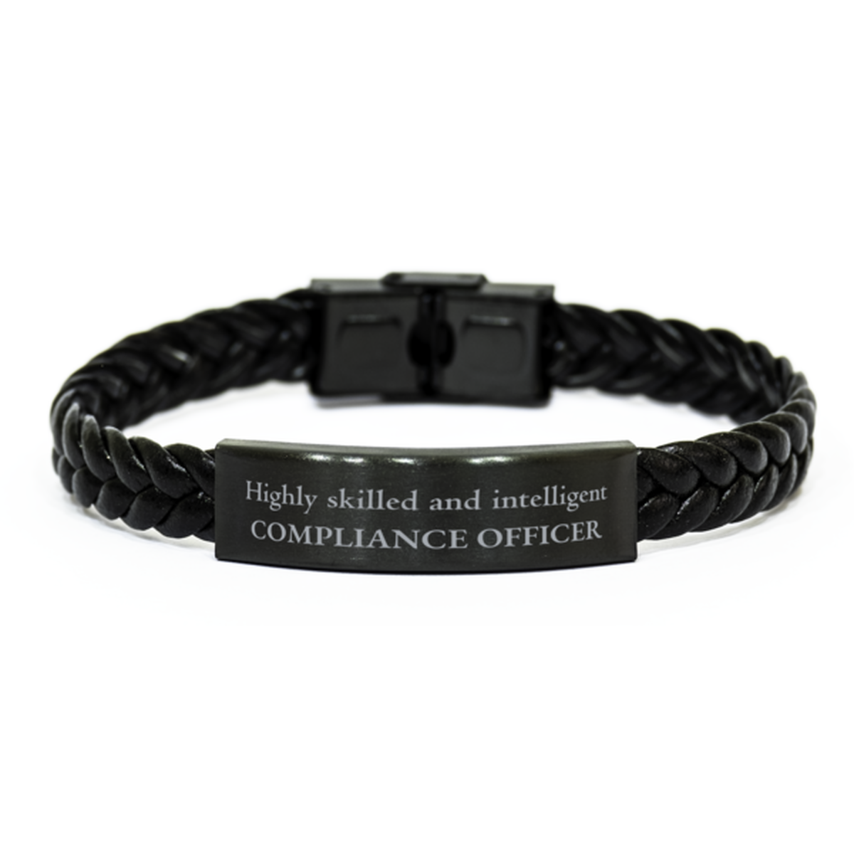 best compliance officer gifts highly skilled and intelligent appreciation birthday braided leather bracelet for compliance officer men women friends coworkers