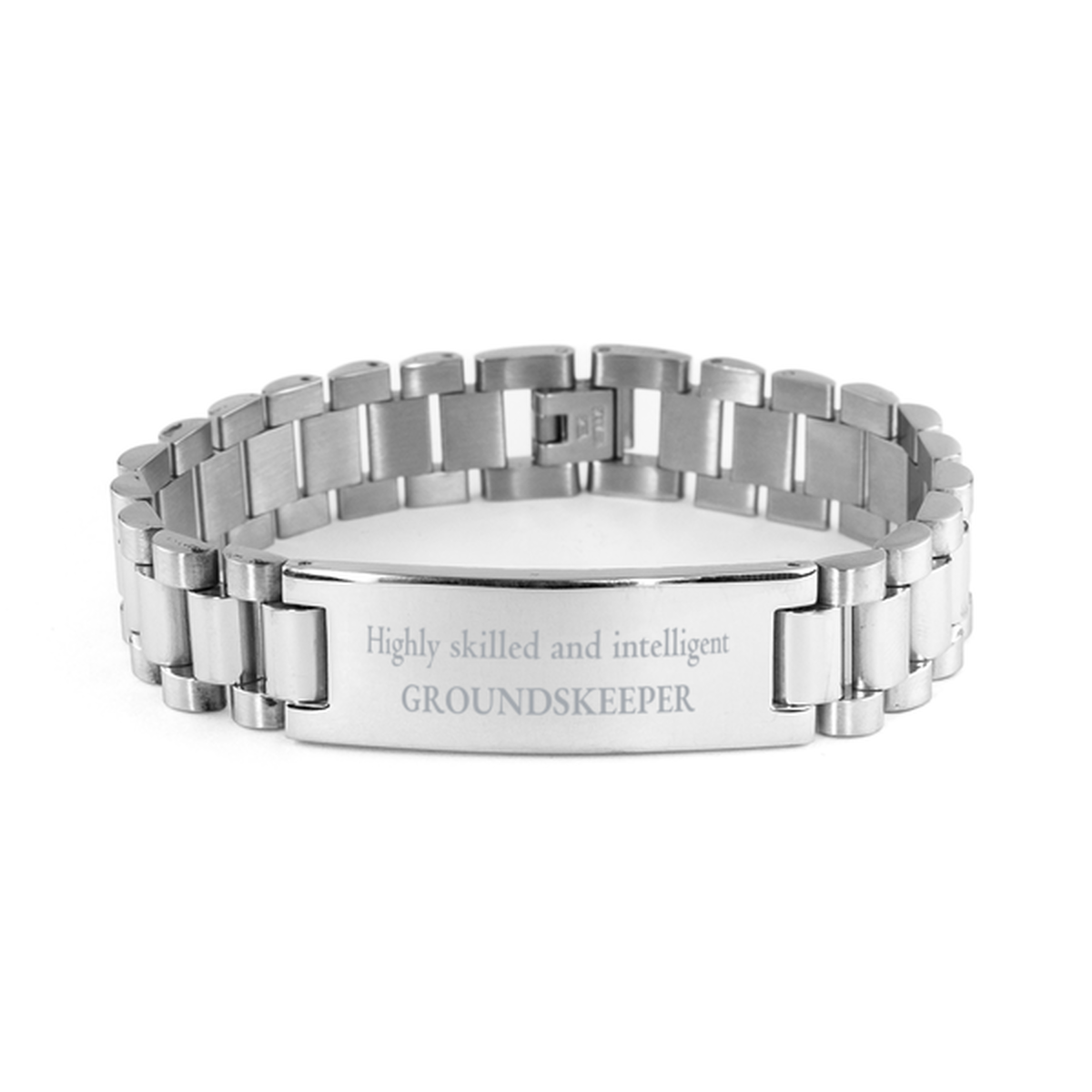 best groundskeeper gifts highly skilled and intelligent appreciation birthday ladder stainless steel bracelet for groundskeeper men women friends coworkers