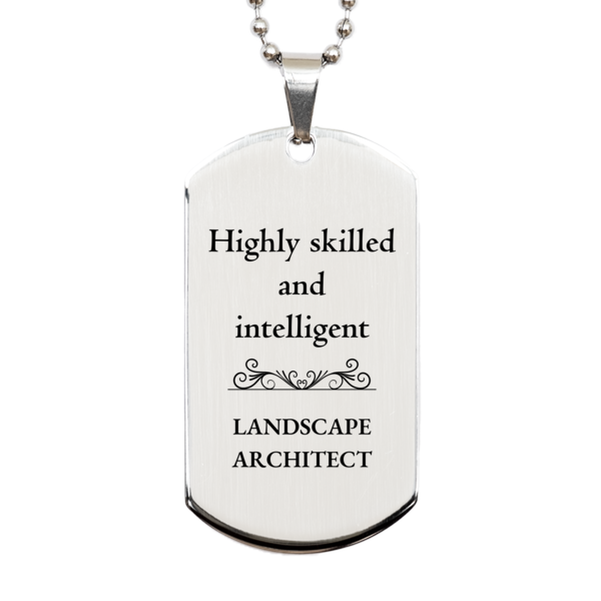 best landscape architect gifts highly skilled and intelligent appreciation birthday silver dog tag for landscape architect men women friends coworkers