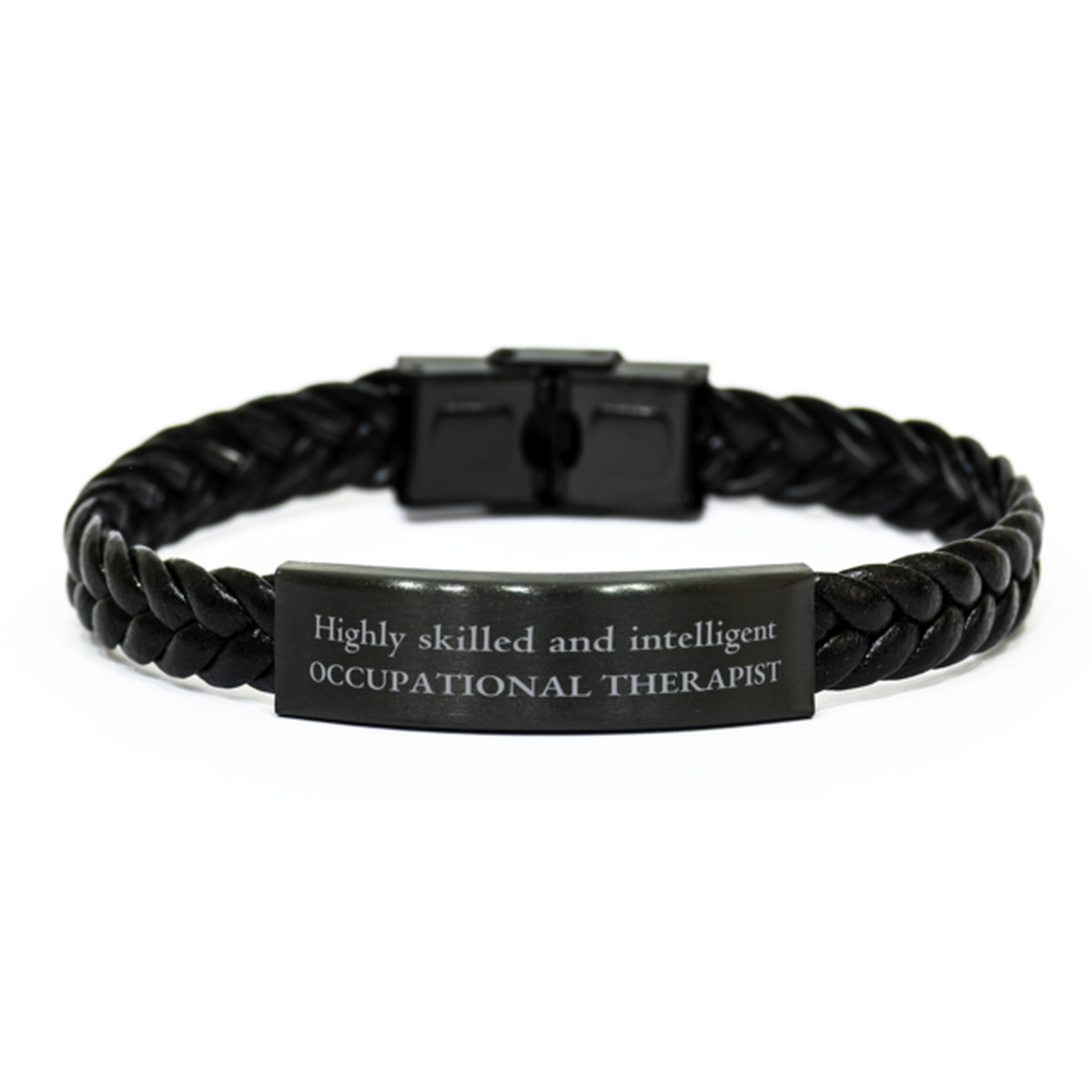best occupational therapist gifts highly skilled and intelligent appreciation birthday braided leather bracelet for occupational therapist men women friends coworkers