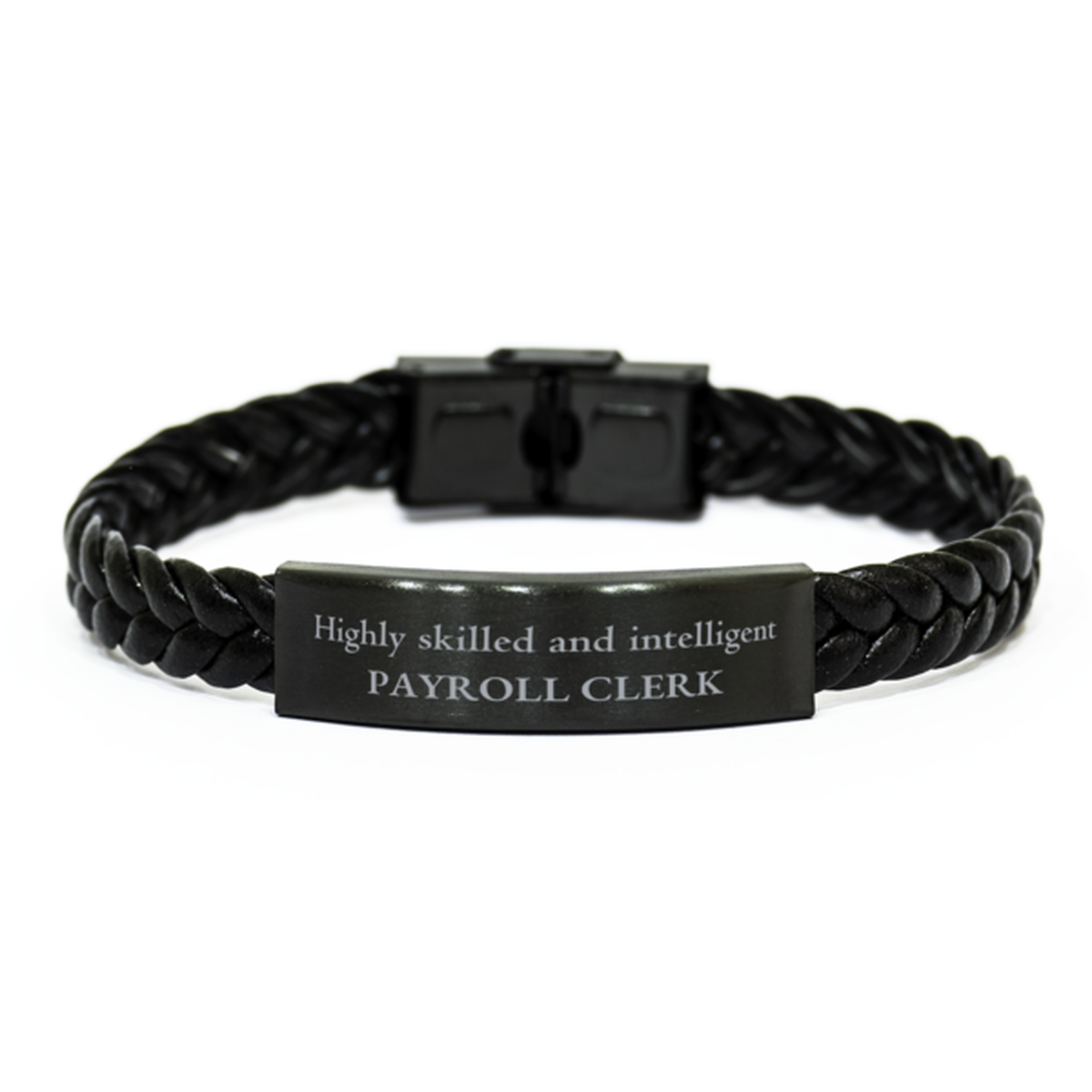 best payroll clerk gifts highly skilled and intelligent appreciation birthday braided leather bracelet for payroll clerk men women friends coworkers