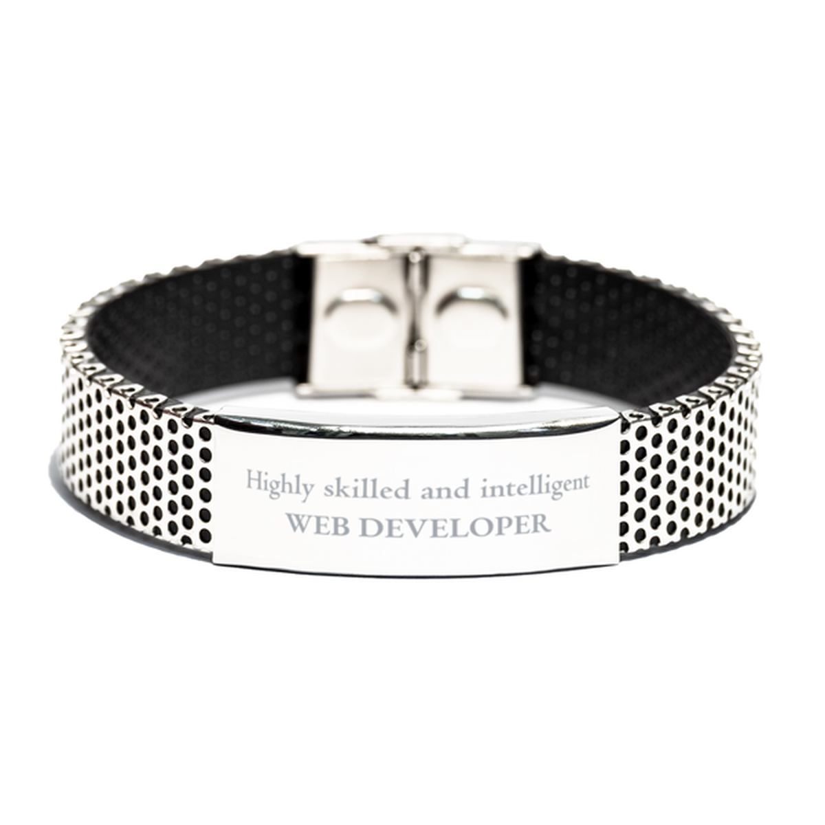 best web developer gifts highly skilled and intelligent appreciation birthday stainless steel bracelet for web developer men women friends coworkers